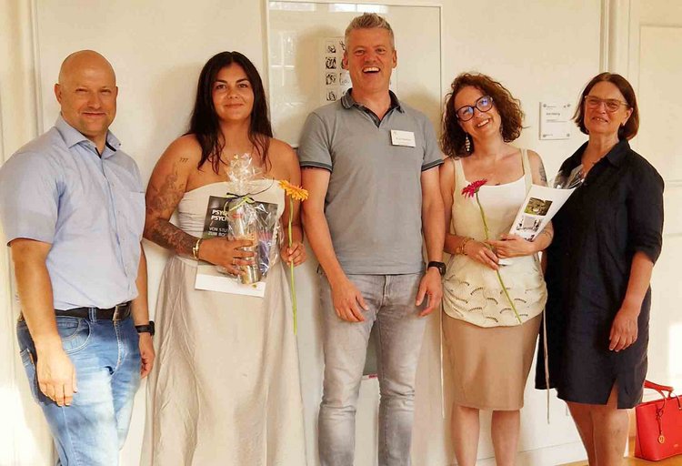 Von links nach rechts: Ludwig Reichelt, Hanna Grimm, Klaus Sonntag, Evelyn Baumann sowie Maria Disse-Eike, Stationsleitung der C21 IMC.