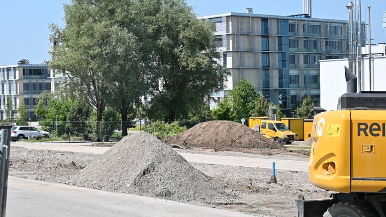 Baustelle af dem Parkplatz